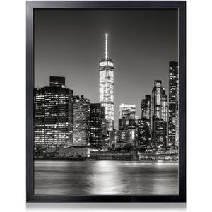 Annecy 20x28 Picture Frame Black（1 Pack）, 20x28 Picture Frame for Wall Decoration, Classic Black Minimalist Style Suitable for Decorating Houses, Offices, Hotels