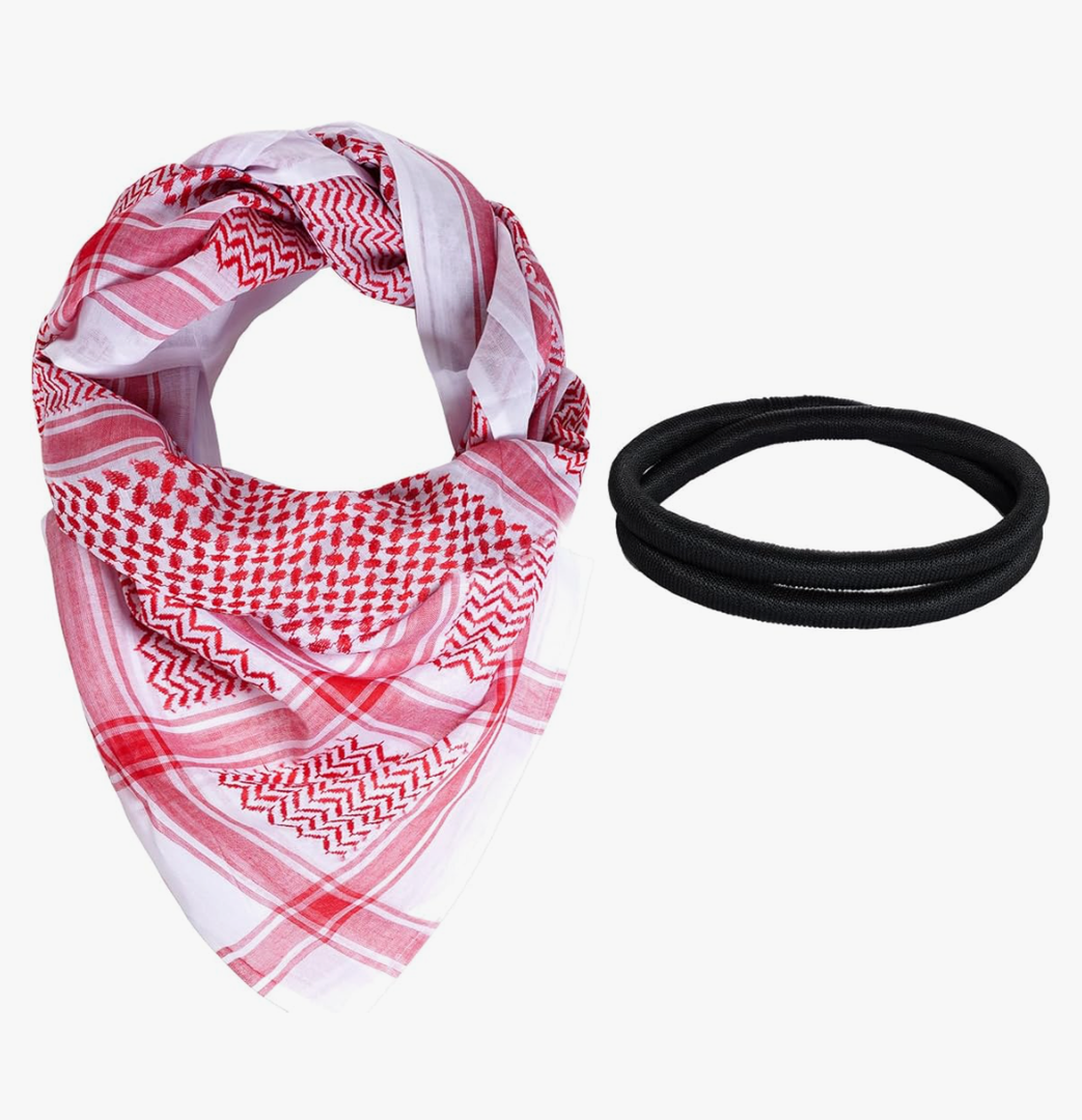 Arab Shemagh Tactical Desert Keffiyeh Head Scarf Arabic Turban Neck Headwear Wrap Arab Muslim Costume for Men Women