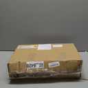 6 Pcs Ceramic LED Christmas Village Set Including 3 LED Ceramic Village Houses and 3 Porcelain Tree for Scenes Decor White Porcelain Xmas Figurine Decoration Tabletop Mantel Shelf