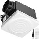 VIVOHOME 240 CFM Bathroom Exhaust Fan with Humidity Sensor - 1.6 Sones Quiet Energy-Saving EC Motor, 6-Speed AutoFlow Remote, 11 x 12 in Easy Retrofit, 6-Inch Duct Kit Included, No Lights & 240 CFM & 6 Speeds