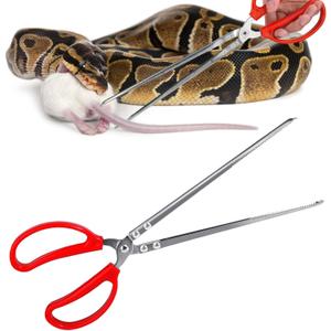 Snake Feeding Tongs,15 Inch Reptile Feeding Tongs,Extra Long Large Tweezers for Corn Ball Python Accessories,Bearded Dragon Tank Accessories,Pet Terrarium Supplies for Leopard Crested Gecko,Lizard (1PCS)