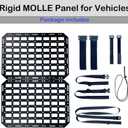 Rigid MOLLE Panel for Truck-Universal Truck Gun Rack Mount Rack Panel for Tactical Gear Accessories, Seat Back Organizer for Cars, SUVs, Pickups, and Trucks