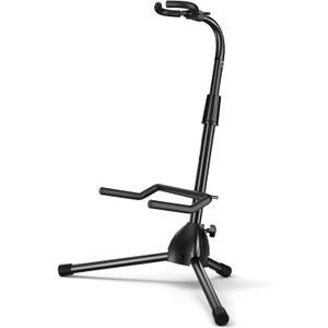 Universal Guitar Stand with Secure Lock Neck Holder, Acoustic Guitar Stand Floor for Electric Guitars Bass Accessories Banjo Stand, Folding Tripod Guitar Stands for Single Guitars & Basses (1 PC)