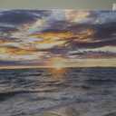 Yxbhhym-Large Coastal Wall Decor Beach Sunset Wall Art Ocean Room Decor Picture Seascape Canvas Prints Poster Waves Sea Artwork for Walls Landscape Painting Bedroom Living Room Office Decorations, Size: 732mm×40mm×1466mm