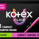 U by Kotex Click Compact Tampons, Super Absorbency, Unscented, 45 Count