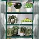 4 Tier Mini Greenhouse - Portable Greenhouse with Locking Wheels and PVC Cover for Indoor or Outdoor - 27 x 19 x 63-Inch Green House by Pure Garden