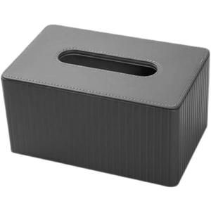 Napkin Dispenser Creative Simple Household Living Room Bedroom Desktop Tissue Box Restaurant Spring Storage Tissue Box Bathroom Wall Decor (Gris)
