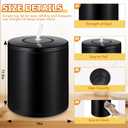 Tandefio Stainless Steel Countertop Wipe Dispenser Fits Wipes on Rolls 10 x 11.5 Inch Round Tissue Holder Refillable Tabletop Cylinder Container for Fitness Clubs Gym Schools Daycares (Black)
