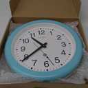 OCEST 12 Inch Sealed Indoor Outdoor Clock Waterproof, Silent Battery Operated Wall Clocks Decor for Patio Pool Porch Garden (Blue)