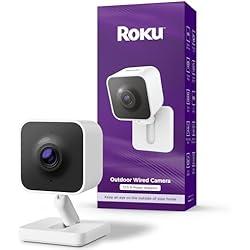 Roku New Outdoor Camera 2024 - Home Security Smart Home Outdoor Smart Plug