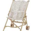 Doll Stroller – Neutral Color Lightweight & Flexible Stroller - Baby Doll Stroller for Kids 3+ - Chic Floral Print - 22" (Beige/White)