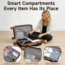 Lightweight hardside luggage sets Suitcases with Spinner Wheels YKK Zipper TSA Lock, ABS+PC hardshell 4 Piece Luggage Set for Weekend Getaways & Travel Business (14/20/24/28 Black)