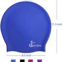 Extra Large Swim Cap for Braids and Dreadlocks Women Men Silicone Swimming Cap for Long Thick Curly Weaves Afro Hair Extensions (Black, Fuchsia)