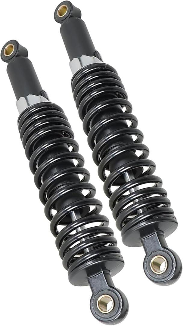 1 Pair 12.5Inch 320mm Universal Motorcycle Rear Shock Absorbers Suspension Replacement for Honda Yamaha Kawasaki Suzuki Dirt Bike ATV Go Kart (Black)
