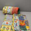 Hailea Boho Bedding Sets Queen Patchwork Quilt Set Vintage Floral Plaid Bedding Luxury Flower Quilts Lightweight Reversible Yellow Red Pink Bedspread Coverlets All Season, Boho Quilt Bohemia Quilt