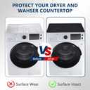 Washer and Dryer Covers, 27 x 27" Washer and Dryer Top Protector Non-slip Washing Machine Cover Silicone Rubber Mat Support Heat Washer Dryer Top Covers for Laundry Kitchen Home (1PC Black)