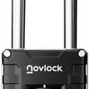 2.76 in Long Shackle Combination Lock | 4-Digit Padlock for Gym Locker, Cabinets, Toolboxes, Gates, Fences, Sheds | 1-Pack, Black/Silver