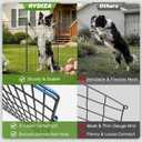 No Dig Garden Fence Animal Barrier with Gate, 40 in (H) x 23.6 ft (L), 10 Panels