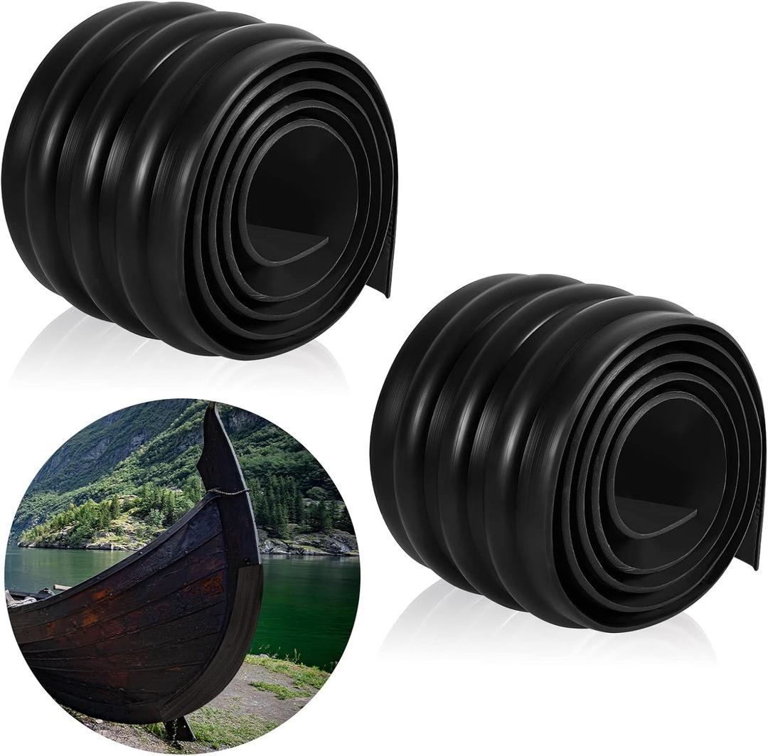 Deekin 2 Pcs Kayak Keel Guard for Fiberglass 4" Width Boat Kayak Aluminum Boat Prevent Damage Self Installation Accessories for Fiberless Boats Inflatable Boats (59 x 4 Inch, Black)