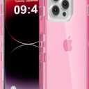 for iPhone 14 Pro Max Case, Heavy Duty Shockproof Protection Phone Cases, Anti-Drop, Durable Dual Layer Transparent Protective Cover Compatible with iPhone 14 ProMax, 6.7 inch,Crystal Pink