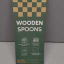 2Pcs Wooden Spoons for Cooking, Natural Premium Teak Wood Spoon & Corner Spoon, Good Grip Large Cooking Spoons Spatula, Heat Resistant Wooden Kitchen Cooking Utensils Set for Nonstick Cookware