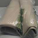 DEXI Kitchen Floor Mats Cushioned Anti Fatigue,17x29+17x59, Standing Runner Rug Waterproof, Comfort Memory Foam Padded for Front Sink Laundry Set of 2, Beige