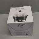 Chefman Egg-Maker Rapid Poacher, Food & Vegetable Steamer, Quickly Makes Up to 6, Hard, Medium or Soft Boiled, Poaching/Omelet Tray Included, Ready Signal, BPA-Free, BLACK