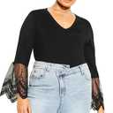 City Chic Women's Plus Size Jumper Scarlett (Black)