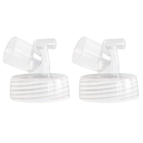 Wide Mouth Base Connector 2pc - Compatible with Motif & Spectra S1 S2 Pumps & Bottles; Compatible with Medela, Maymom, Pumpin Pals, Lacteck & Idaho Jones Flanges - Replacement Pump Parts Adapter