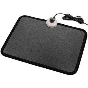 Electric Heated Floor Mats Under Desk, Heated Foot Warmer - 110v Toes Warming Heater for Office and Home (Black)