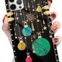 Compatible with iPhone 12 Pro Max Case,Luxury Soft TPU & Hard PC Back for Girls Women,Shockproof Protective Phone Cover for iPhone 12 Pro Max,Christmas Decorations