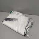 MIULEE 84" Long Scalloped Shower Curtain Linen Textured with 12 Metal Hooks Cute Extra Long Heavy Duty Washable Waterproof Cloth Shower Curtains with Black Border for Bathroom Hotel Bathtub, White