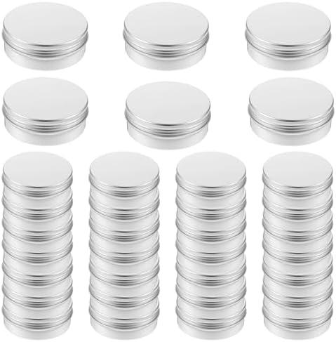 4 oz Tins with Lids, 30 Pack 4oz Tins Wide Mouth Aluminum Tin Cans, Durable Salve Containers Round Metal Tin with Lid,Candles or Salve(Silver)