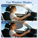 2-Pack Car Window Shades,Mesh Static adsorption Side Window Anti-UV Sunshade Curtain,Universal Fit 99% Vehicles,Foldable Car Shades(Rear Window Model)