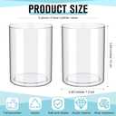 meekoo 3 Pcs Flower Acrylic Vase Cylinders Round Decorative 3 x 4 in Vase Break Resistant Acrylic Flower Cylinder for Centerpiece Home Wedding Decor(Clear, Classic)