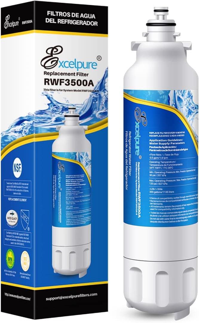 EXCELPURE  Replacement for  LT800P, ADQ73613402, ADQ736134, ADQ73613408, ,46-9490, LMXS30776s, LSXS26326S, LSXS26366S, LMXC23746S, LMXC23746D, 1PACK