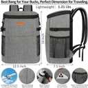 Camping Cooler Backpack 45 Cans, Soft Backpack Coolers Insulated Leak Proof Travel Cooler Bag Waterproof Lunch Picnic Beach Work Trip Thermal Bag Drink Beverage Beer Bag Cooler, Gray
