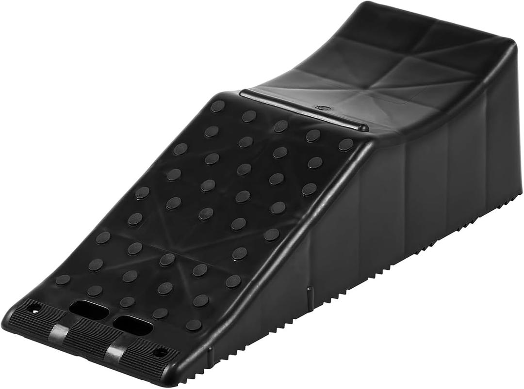 1 Pack Tandem Wheel Ramp, Concave Portable Ramp, Heavy Duty Tire Changing aid on Tandem Dual Axle Trailer, 5.5in Tire Lift Trailer Wheel Jack RV Flat Tire Ramp (1)