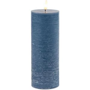 Melrose FIA Wick Candle, Blue, Wax and Plastic, 3-inch Diameter x 8-inch Height