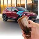 Key Fob Cover for Chevy Compatible with Colorado Silverado 1500 Equinox Tahoe Trax Terrain Blazer GMC for Honda Prologue 5 Button Smart Leather Car Key Case Shell Chain/Brown