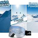 2 x Skiing Motocross Goggles,Racing Riding Goggles ATV Dirt Bike,Ventilation Anti-Fog UV Impact Resistant for Adult (Magnetic Series, Black Frame and Silver Lenses)