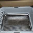 Stainless Steel Sifting Litter Box with Lid for Pine Pellets,Extra Large XL Pellet Litter Box Sifter with Removable Drawer Pan for Big Cats,Metal Litter Sifting Pan 23.5" x 15.7" x 8"