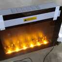 Rodalflame Electric Fireplace Inserts with 3 Flame & Top Light, Recessed Fireplace Heater, Thermostat, 750/1500W, Crackling Sound, Logs & Crystals, Timer, 32.2" W x 26" H Rear, No Wall Mount