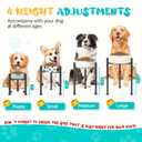 2 Pack Adjustable Dog Bowls Elevated Stand, 4 Heights, Wide 6-10",Oppro Metal Raised Tall Single Food Bowl Holder, Sturdy Lifted Water Feeder with Tray for Medium Large Small Breed,H:8/10/12/13.8