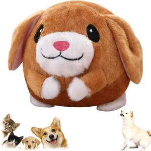 2026 New Active Moving Pet Plush Toy, Interactive Dog Toys, Rechargeable Squeaky Dog Ball Toy with Talking Sound, Washable Cartoon Pig Plush Toy