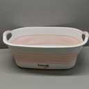 Collapsible Pet Bathtub with Water Drain Plug, Small Pets Portable Bath Tub for Puppy Small Dogs Cats, Portable & Space Saving Design, Pink