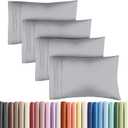 Queen Pillow Cases Set of 4 - Ultra Soft Hotel Quality Pillowcase Covers - Comfy, Cozy & Wrinkle Free - Shrink, Stain & Fade Resistant - Machine Washable Pillow Protectors - 4 Piece Set - Steel Blue