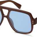 SOJOS Retro Square Polarized Aviator Sunglasses Womens Mens Trendy Vintage Aviators Shades SJ2613