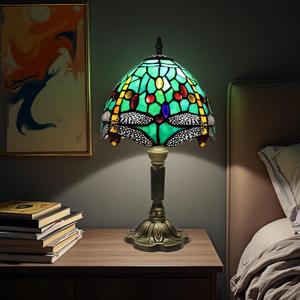 Tiffany Style Lamp,Dragonfly Stained Glass Table Lamp,8" Antique Bedside Night Light with Included LED Bulb,Warm White Light for Bedroom/Office Decor,Art Vintage Lamp Gift Tiffany Style Lamp,Dragonfly Stained Glass Table Lamp,8" Antique Bedside Night Light with Included LED Bulb,Warm White Light for Bedroom/Office Decor,Art Vintage Lamp Gift