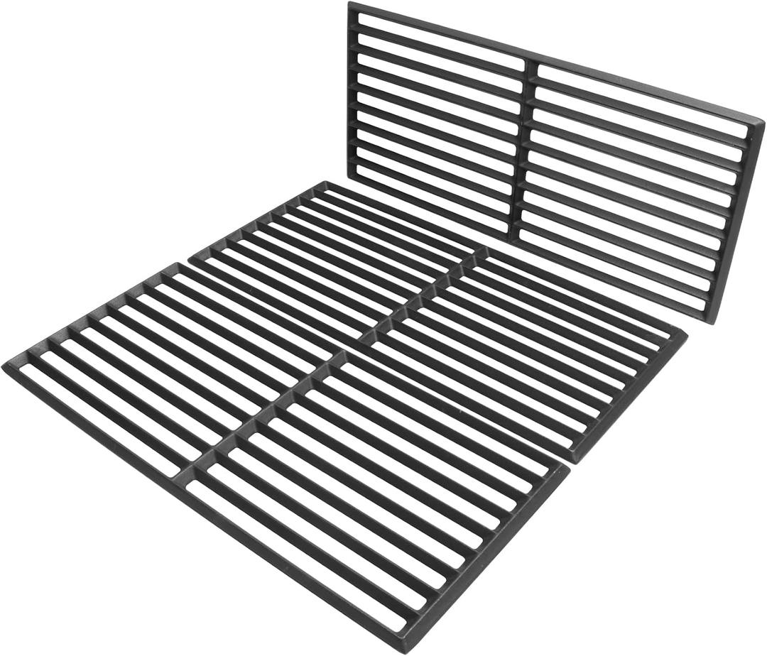 SafBbcue 17.8'' Cooking Grates Replacment for Cuisinart Grills Parts GAS2456AS GAS9456AS GAS1456ASO GAS1456BSO 4-Burner Grill Grids Kirkland Grill Parts PC2600L PCA 2600L PC2600 PC26001 Cast Iron